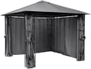 KONIFERA Pavillon Athen Blätter-Optik Schwarz mit 4 Seitenteilen Bild 5