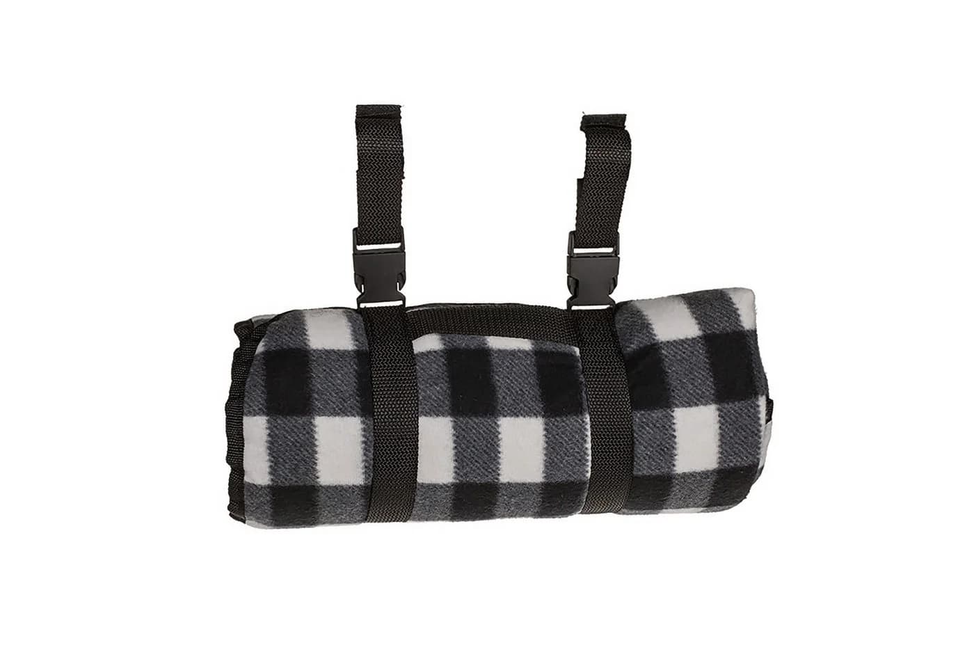 Picknickdecke mit Fahrrad-Clips 120x135cm Polyester wasserabweisend