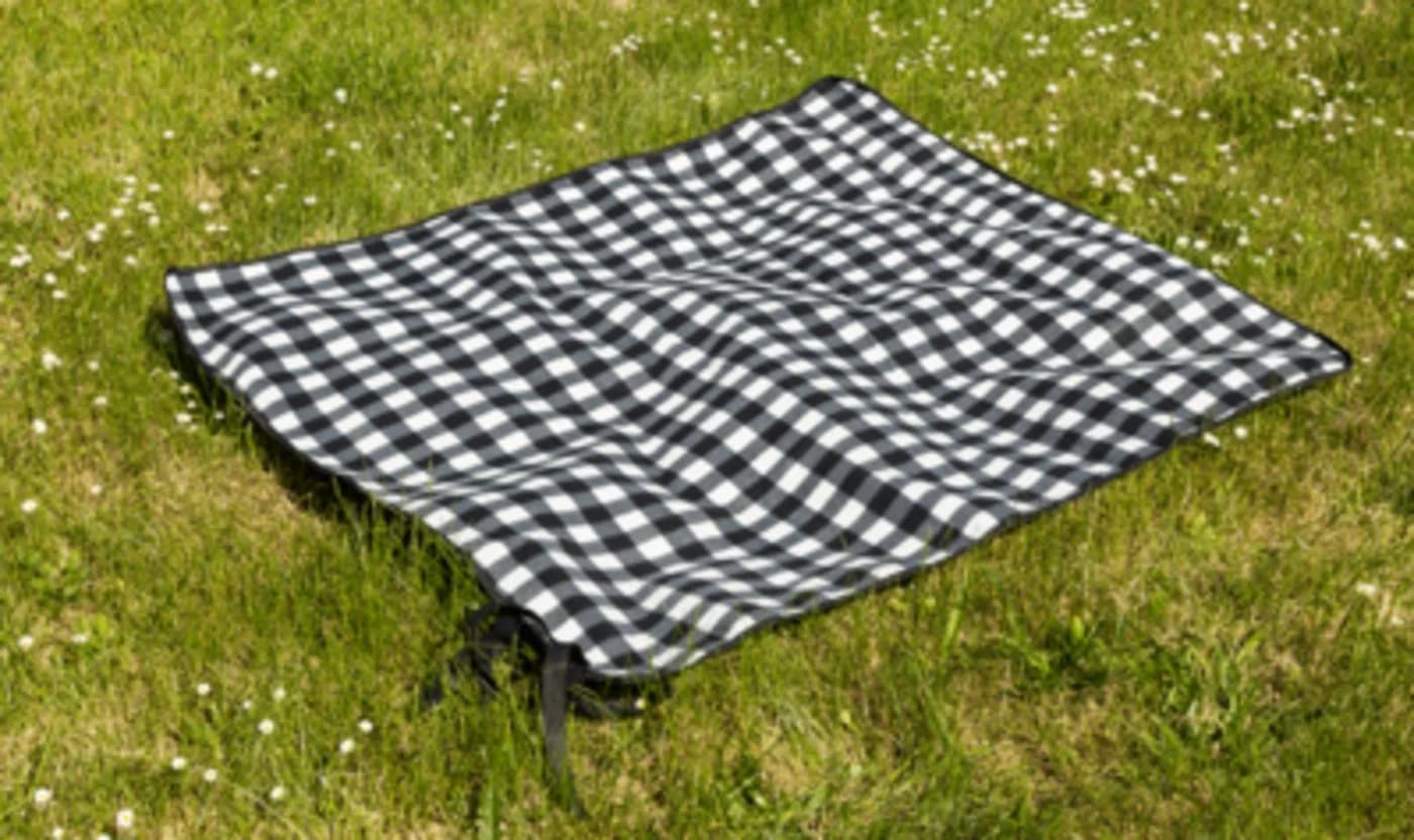 Picknickdecke mit Fahrrad-Clips 120x135cm Polyester wasserabweisend - Bild 2