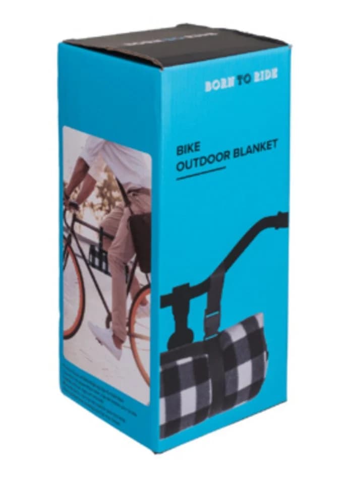 Picknickdecke mit Fahrrad-Clips 120x135cm Polyester wasserabweisend - Bild 3