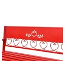 DanDiBo Gartenbank Metall Wetterfest Rot 2-Sitzer Bild 5