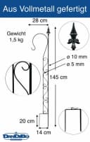 DanDiBo Rankhilfe Garten Metall Schwarz mit Halter Bild 1