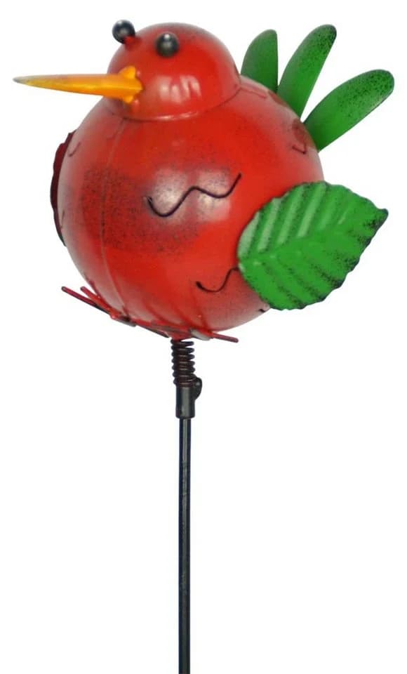 Denk Gartenstecker 3er Set bunte fliegende Tiere Metall - Bild 3