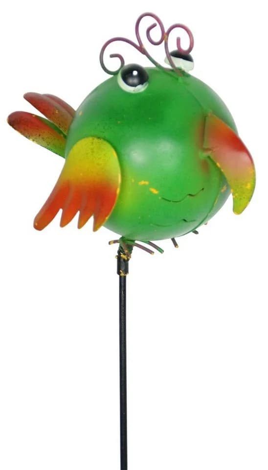 Denk Gartenstecker 3er Set bunte fliegende Tiere Metall - Bild 4