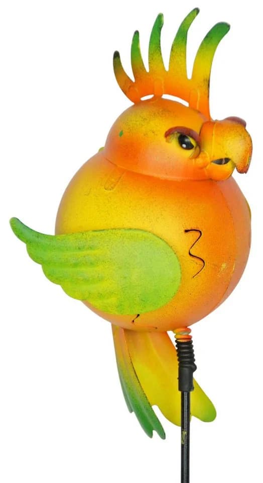 Denk Gartenstecker 3er Set bunte fliegende Tiere Metall - Bild 5