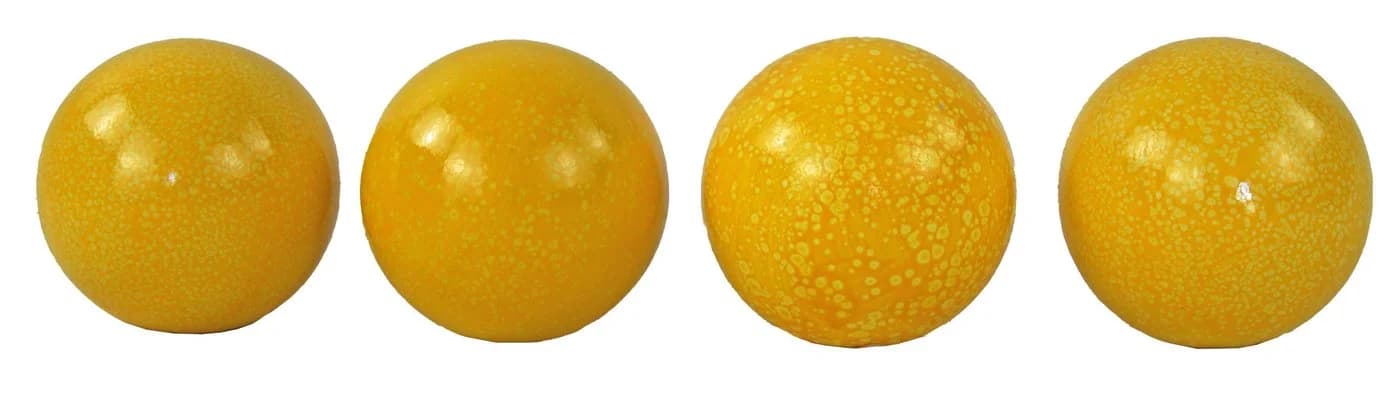 Denk Dekokugel 3er Set Schöne Gartenkugel Gelb - Bild 2