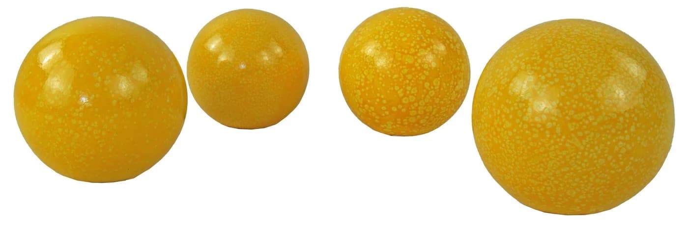 Denk Dekokugel 3er Set Schöne Gartenkugel Gelb - Bild 4