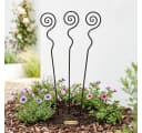 Gartenursel Gartenstecker 3er Set Spirale Metall Schwarz-Braun Bild 1