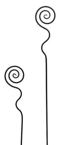 Gartenursel Gartenstecker 3er Set Spirale Metall Schwarz-Braun Bild 2