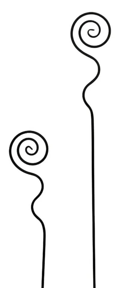 Gartenursel Gartenstecker 3er Set Spirale Metall Schwarz-Braun - Bild 2