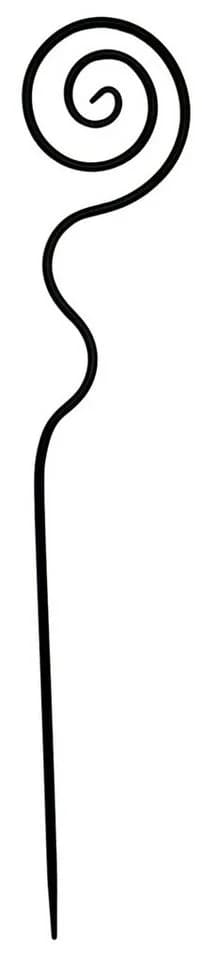 Gartenursel Gartenstecker 3er Set Spirale Metall Schwarz-Braun - Bild 3