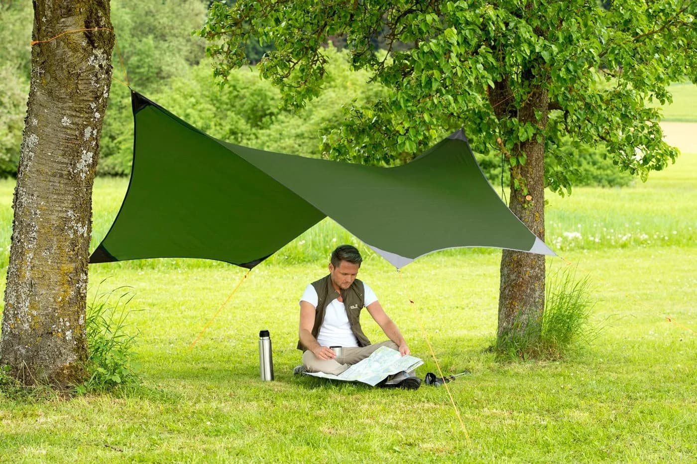 Amazonas Ultra-Light Traveller Tarp Regendach für Hängematten Grün - Bild 3