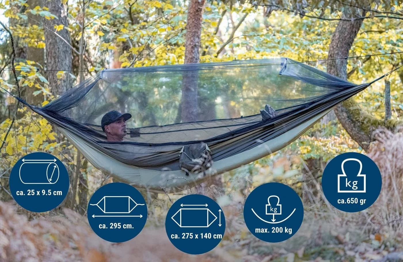 Amazonas Hängematte Moskito Traveller Thermo mit Moskitonetz und Thermofach