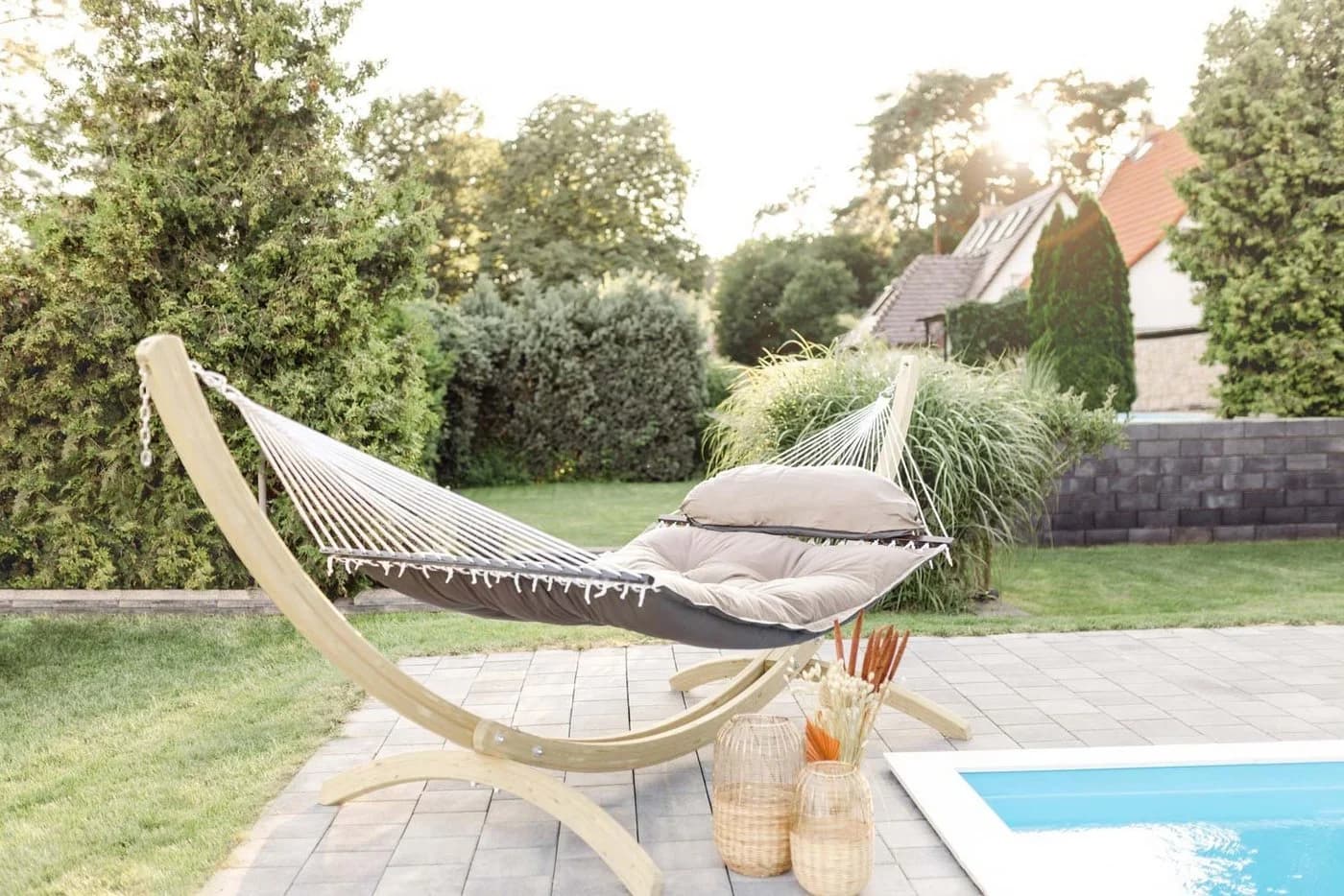 Amazonas Fat Hammock XXL Luxushängematte Taupe Anthrazit