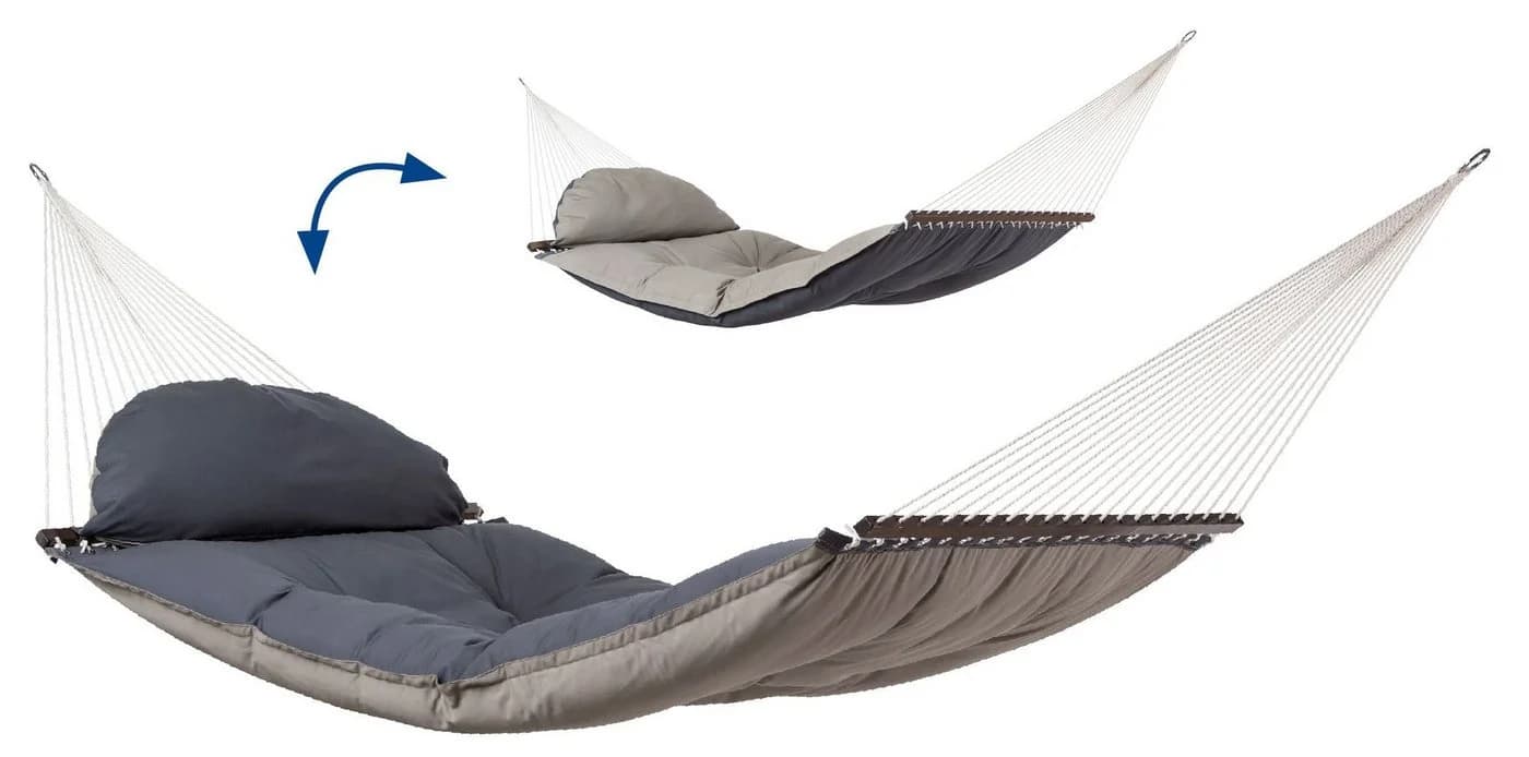Amazonas Fat Hammock XXL Luxushängematte Taupe Anthrazit - Bild 2