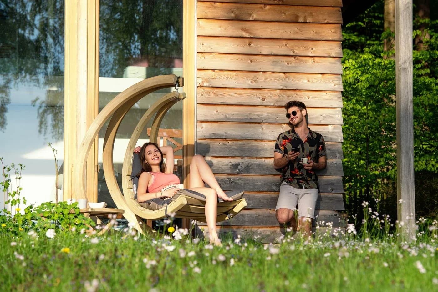 Amazonas Hängesessel Swing Chair anthracite mit Sitzkissen & Schwingfeder - Bild 3