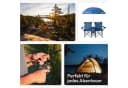 MOVAN Campingstuhl 2er Partner Anglerstuhl mit Sonnenschirm und Kühlfach Blau Bild 5