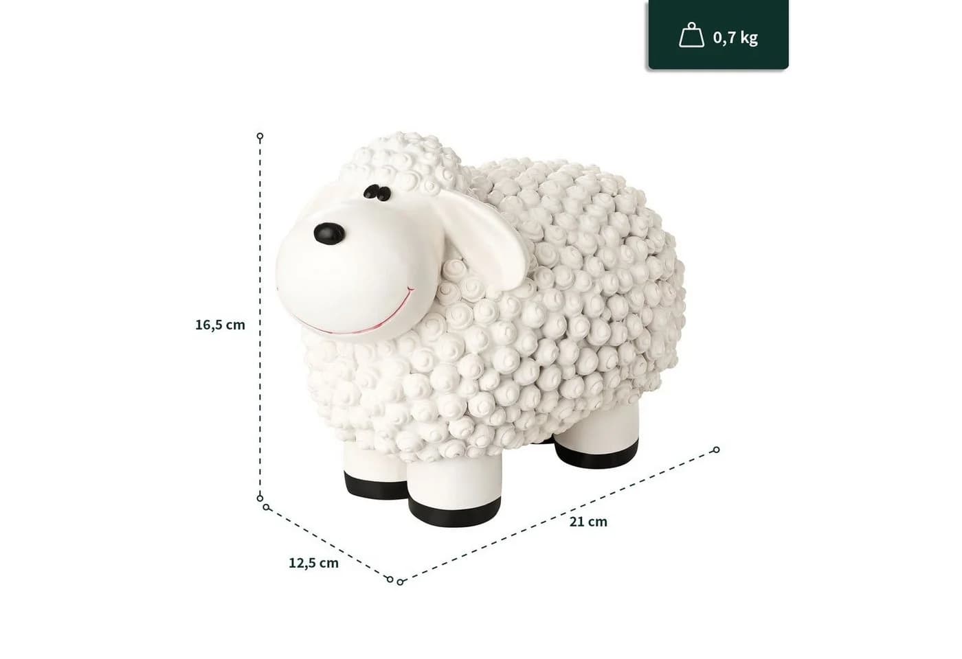 VERDOBA Gartenfigur Bunte Mini Schafe Polyresin