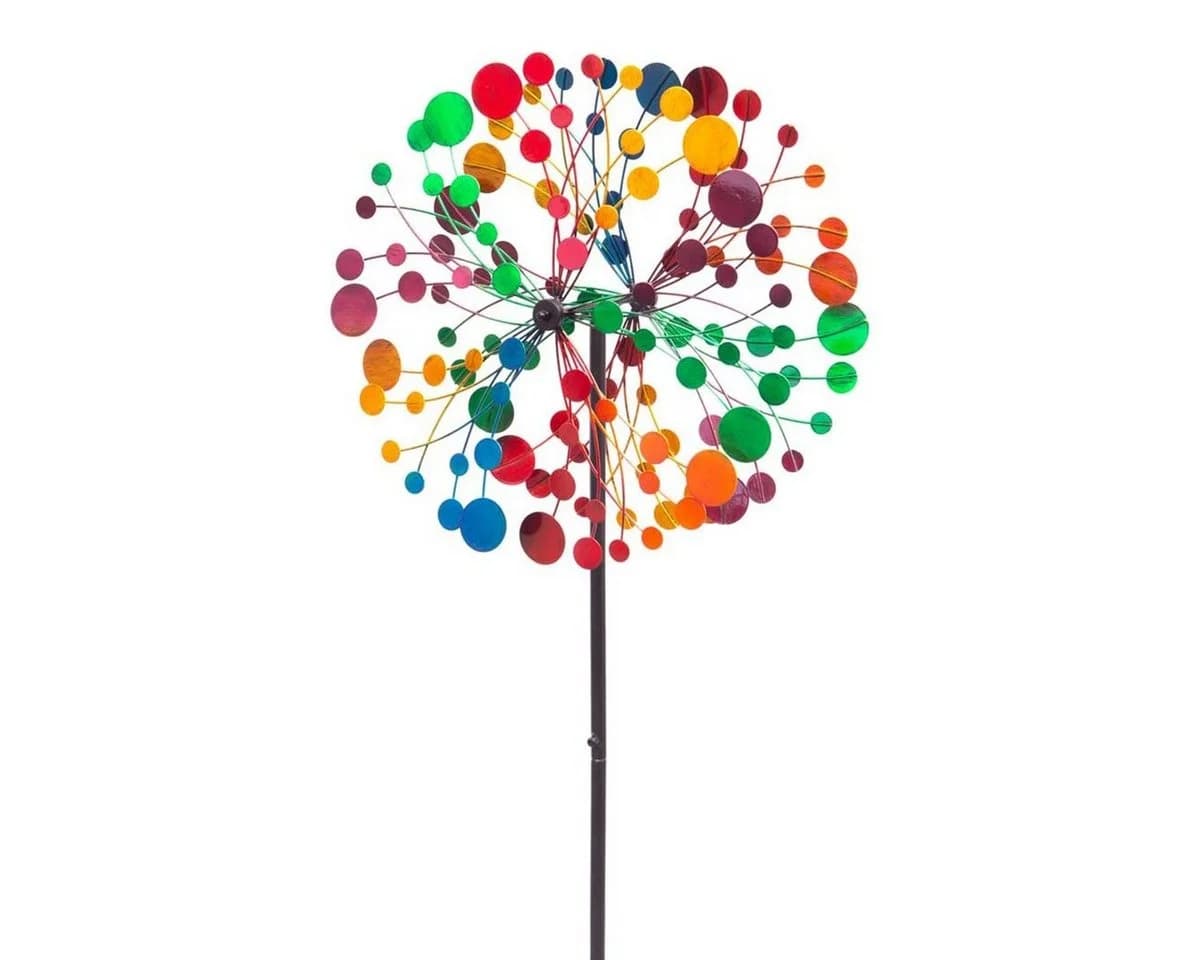 Kinetic Art Windspiel Metall Windrad Bunt Kaleidoscope - Bild 2