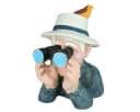colourliving Gartenfigur Opa Paschulke mit Fernglas Bunt Bild 2