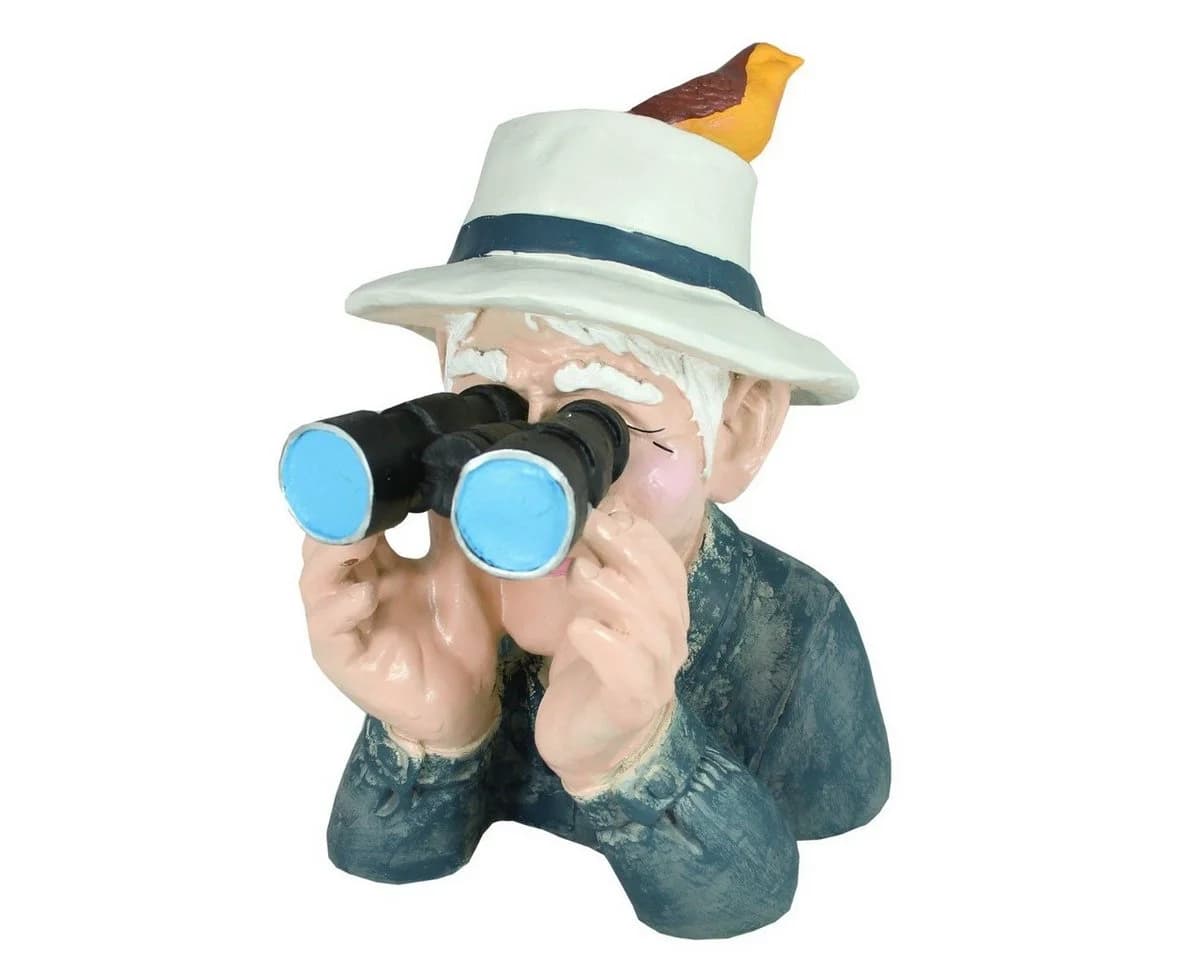colourliving Gartenfigur Opa Paschulke mit Fernglas Bunt - Bild 2
