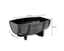 colourliving Pflanzkübel 57 cm Weinfass-Optik Kunststoff Bild 1
