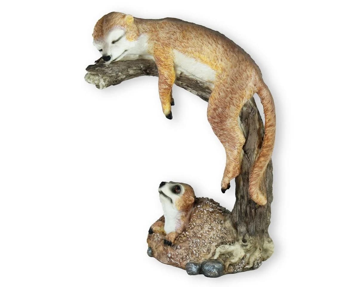 colourliving Dekofigur Erdmännchen chillend Gartenfigur handbemalt Polyresin - Bild 3