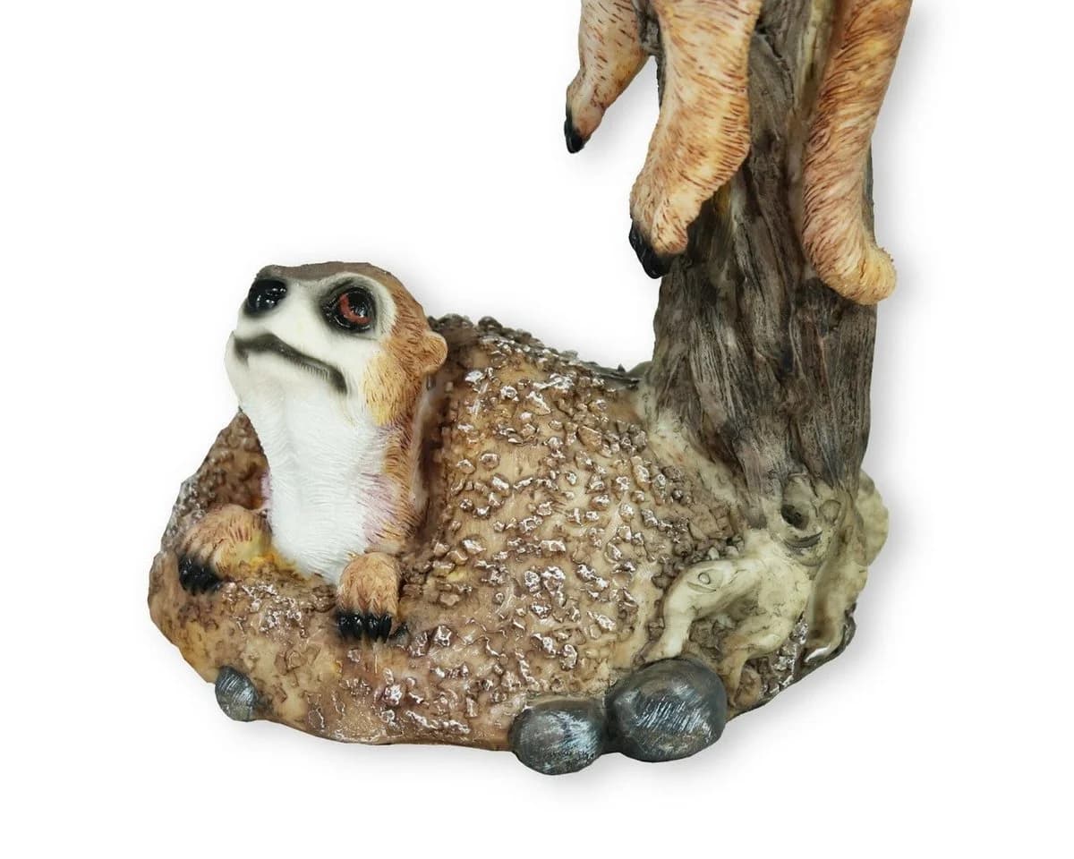 colourliving Dekofigur Erdmännchen chillend Gartenfigur handbemalt Polyresin - Bild 5