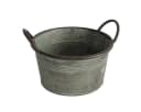 colourliving Zink Pflanztopf rund Old Green 24cm Bild 2