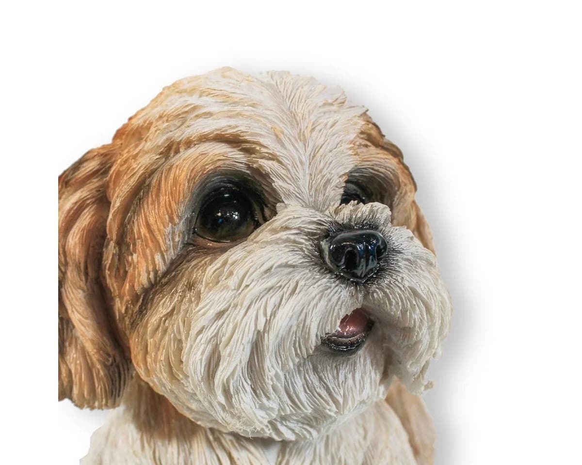 colourliving Shih Tzu Figur 22 cm Handbemalt Braun/Weiss - Bild 3