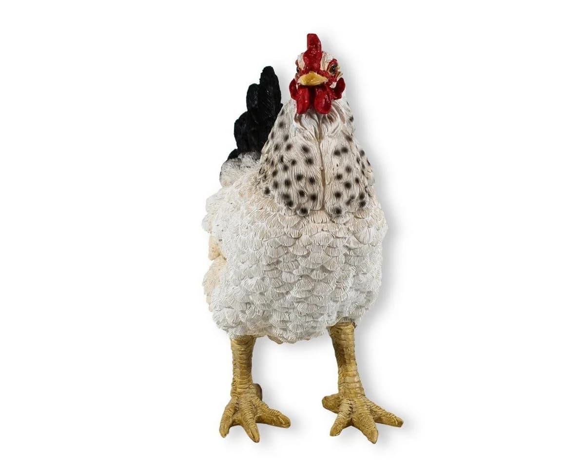 colourliving Deko Huhn Figur Weiß 35cm stehend