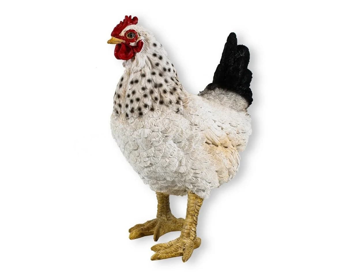 colourliving Deko Huhn Figur Weiß 35cm stehend - Bild 2