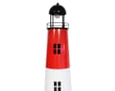 colourliving Solar Leuchtturm Garten Metall LED Rot Weiß Schwarz Bild 1