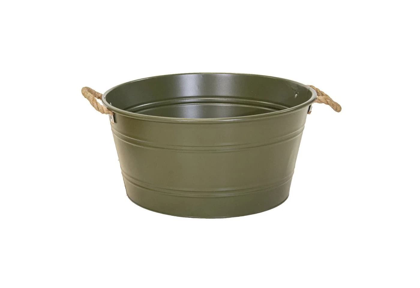 colourliving Pflanztopf Beat rund Metall Kordelgriff Grün - Bild 2