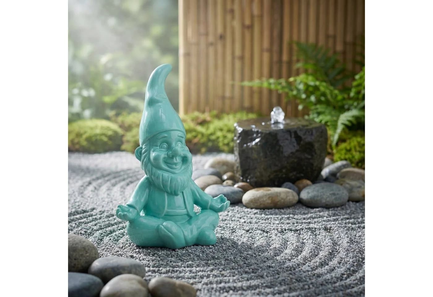 colourliving Yoga-Gartenzwerg ZenPoser Hochglanz MintRush