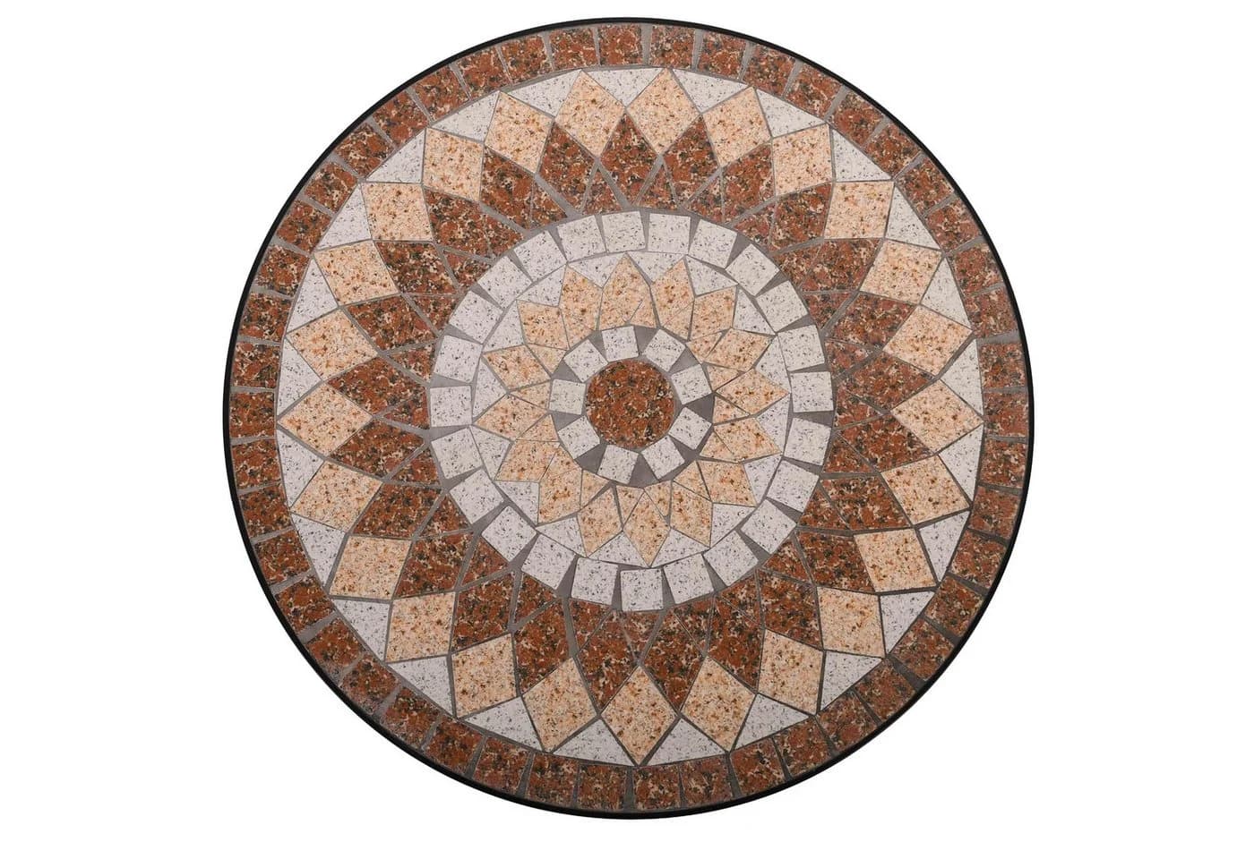 Raburg Mosaiktisch Mayla rund schwarz Metall