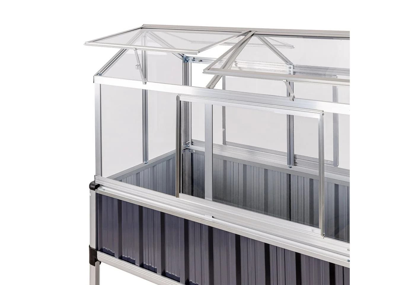 DEMA Hochbeet Eden Aluminium mit Gewächshausaufsatz - Bild 5