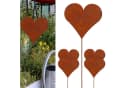 CEPEWA Gartenstecker 6er Set Herz Rost-Design Bild 2