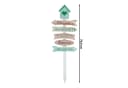 CEPEWA Gartenstecker Wegweiser Holzschild 76cm grün rosa Bild 1