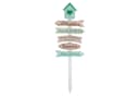 CEPEWA Gartenstecker Wegweiser Holzschild 76cm grün rosa Bild 4
