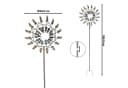 CEPEWA Windrad 3D 16 Flügel Multicolor Metallic-Effekt Gartenstecker Bild 1