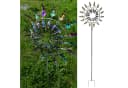 CEPEWA Windrad 3D 16 Flügel Multicolor Metallic-Effekt Gartenstecker Bild 2