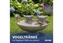 CEPEWA Vogeltränke Grau Zement mit Vogel-Deko Bild 3