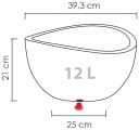 Scheurich Blumentopf 40/252 WAVE GLOBE BOWL Schwarz Bild 4