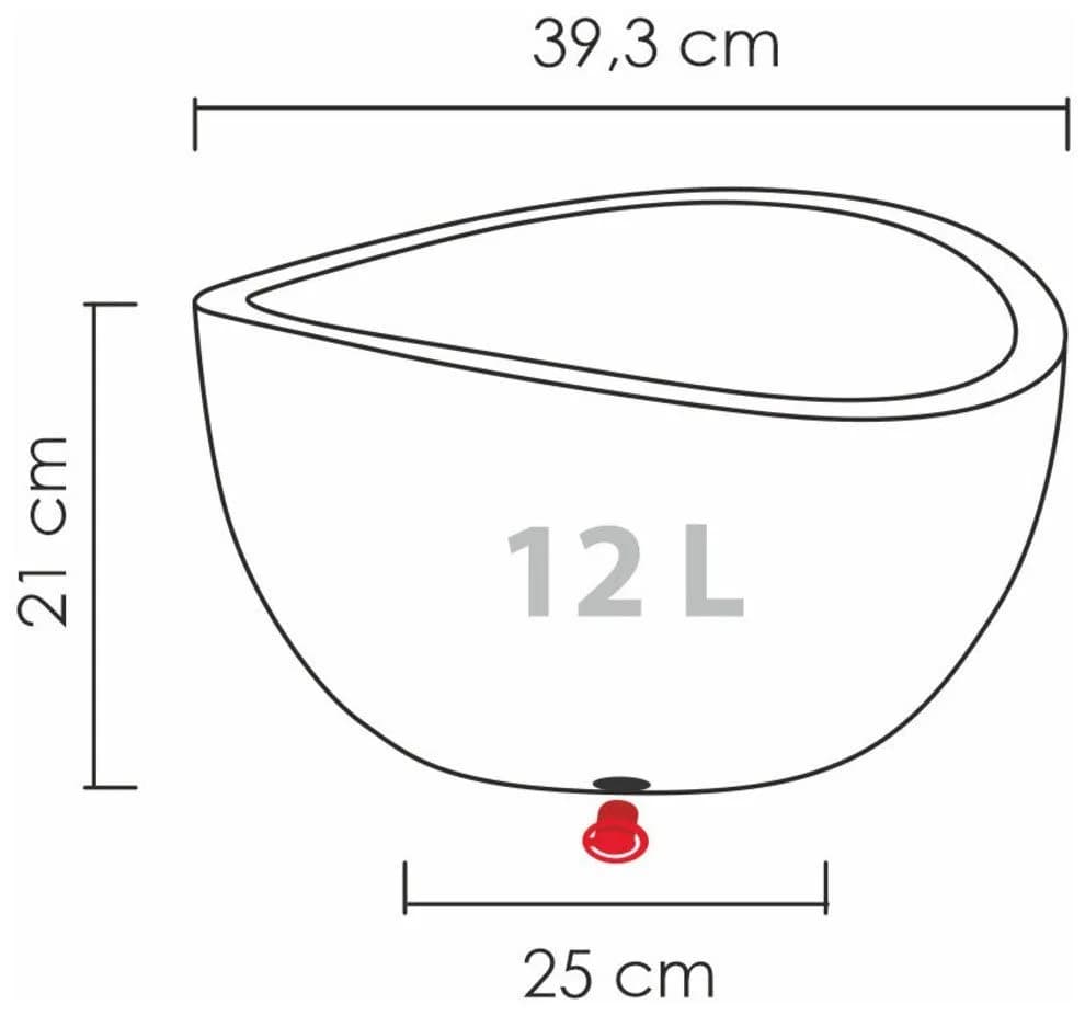 Scheurich Blumentopf 40/252 WAVE GLOBE BOWL Schwarz - Bild 4