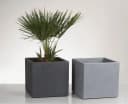 Scheurich Blumentopf 30/240 C-CUBE Schwarz Kunststoff Beton-Optik Bild 3