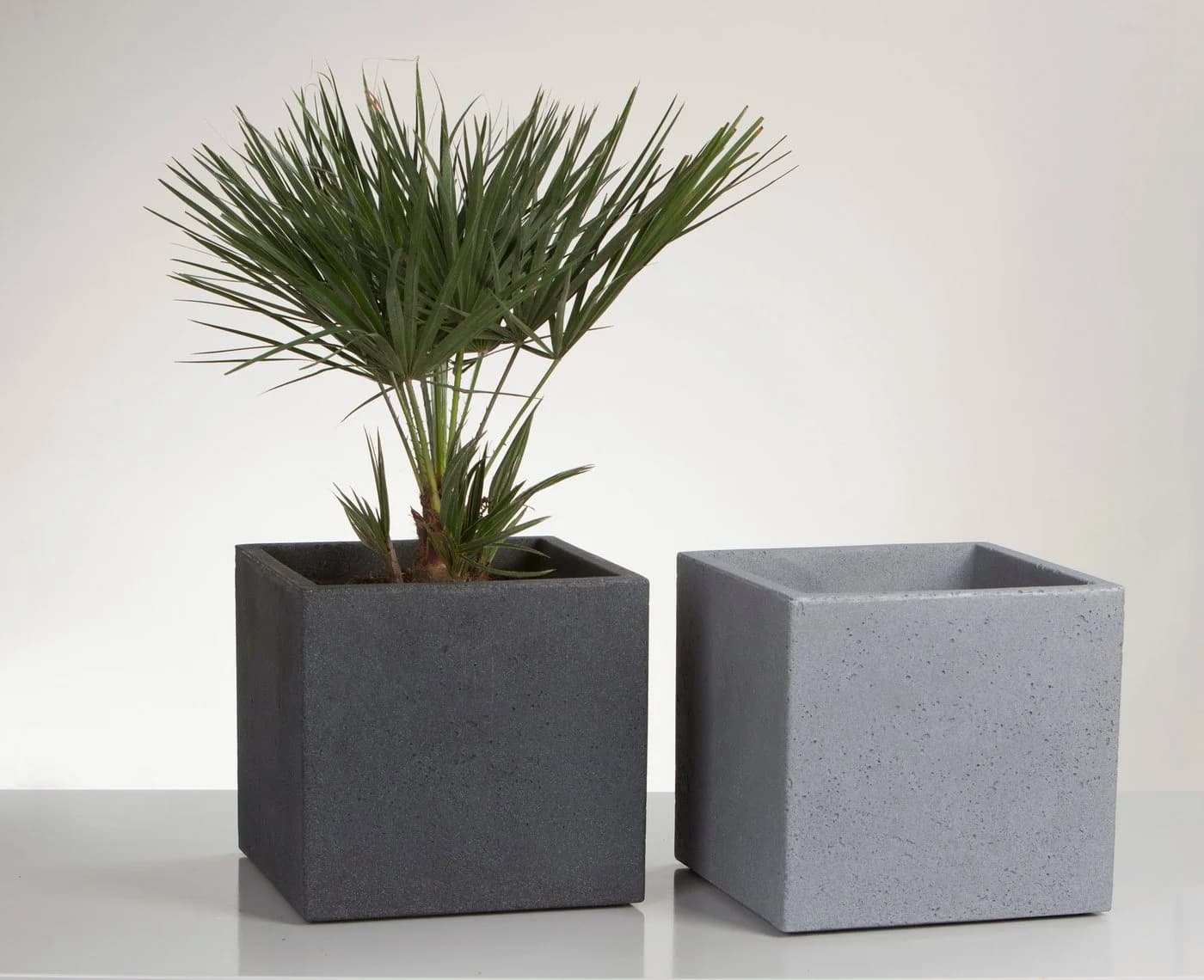 Scheurich Blumentopf 30/240 C-CUBE Schwarz Kunststoff Beton-Optik - Bild 3