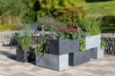 Scheurich Blumentopf 80/240 C-CUBE LONG Beton-Optik Schwarz Bild 1