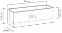 Scheurich Blumentopf 80/240 C-CUBE LONG Beton-Optik Schwarz Bild 4