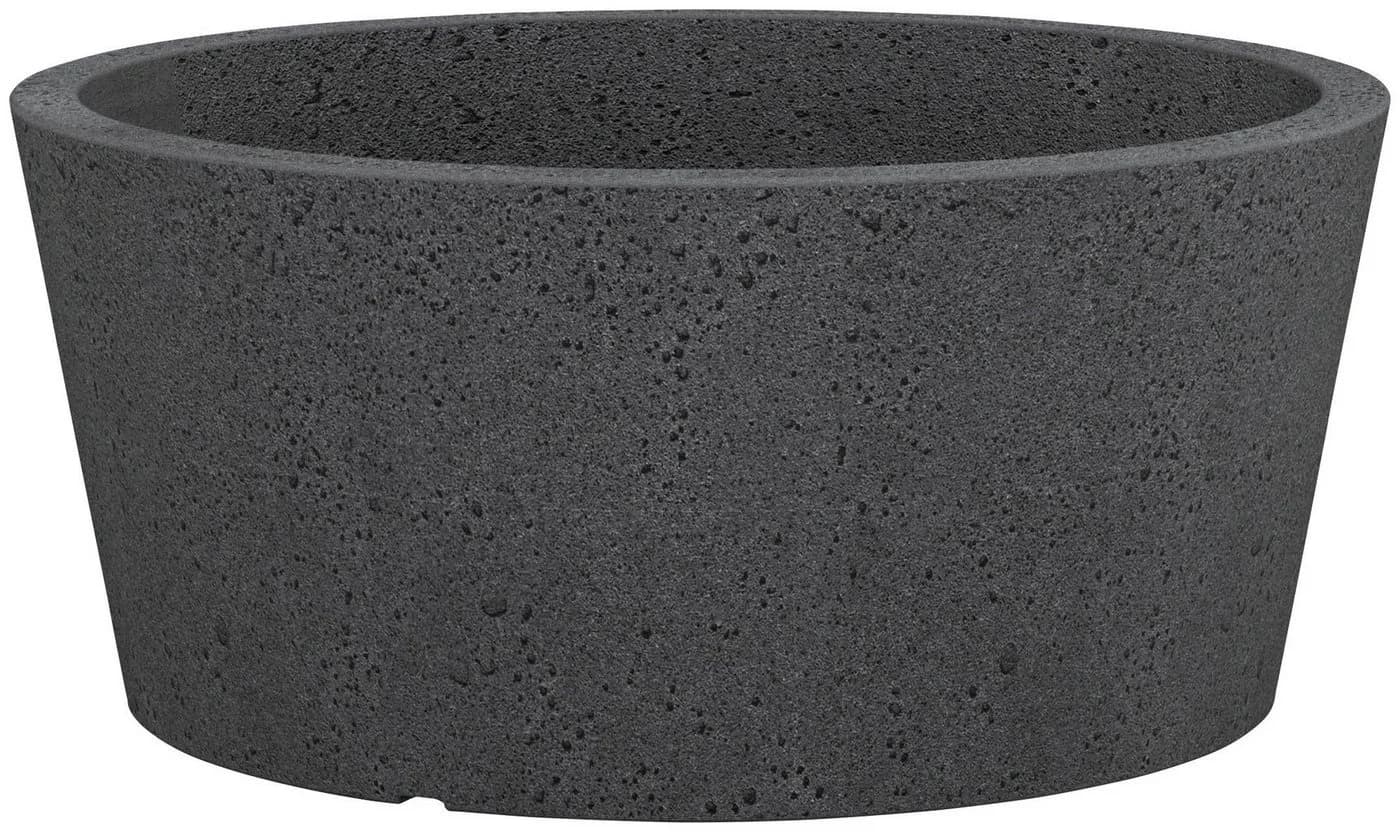 Scheurich Blumentopf 40/239 C-CONE BOWL Schwarz Kunststoff Beton-Optik